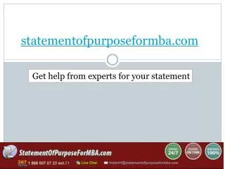 Statement Of Purpose For MBA