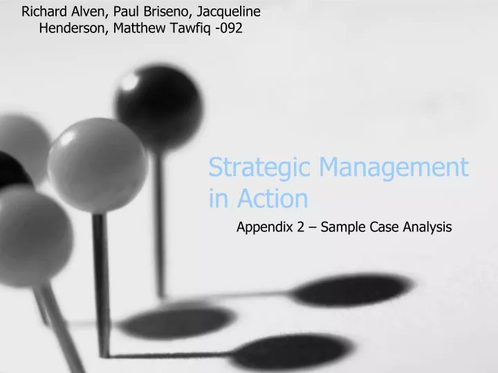 strategic management in action