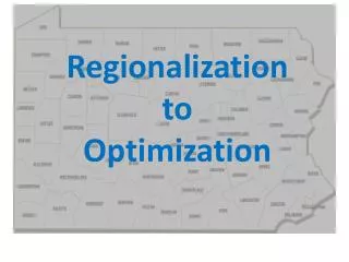 Regionalization to Optimization