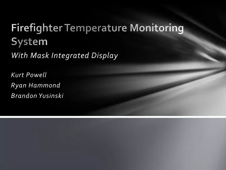 firefighter temperature monitoring system