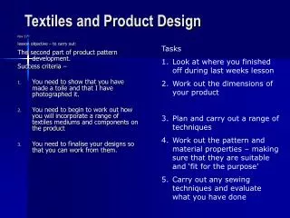 Textiles and Product Design