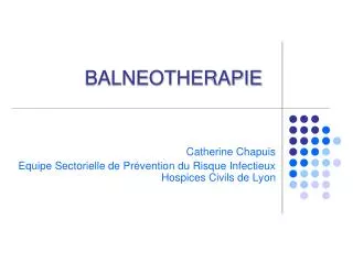 balneotherapie