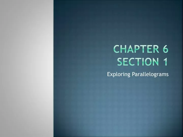 chapter 6 section 1