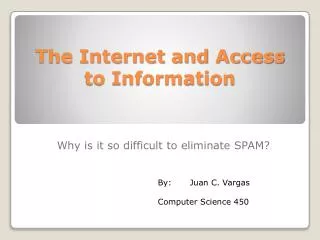 The Internet and Access to Information