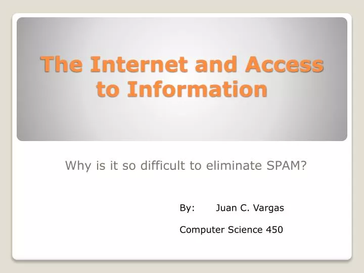 the internet and access to information