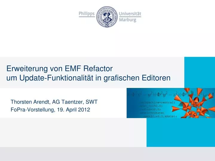 erweiterung von emf refactor um update funktionalit t in grafischen editoren