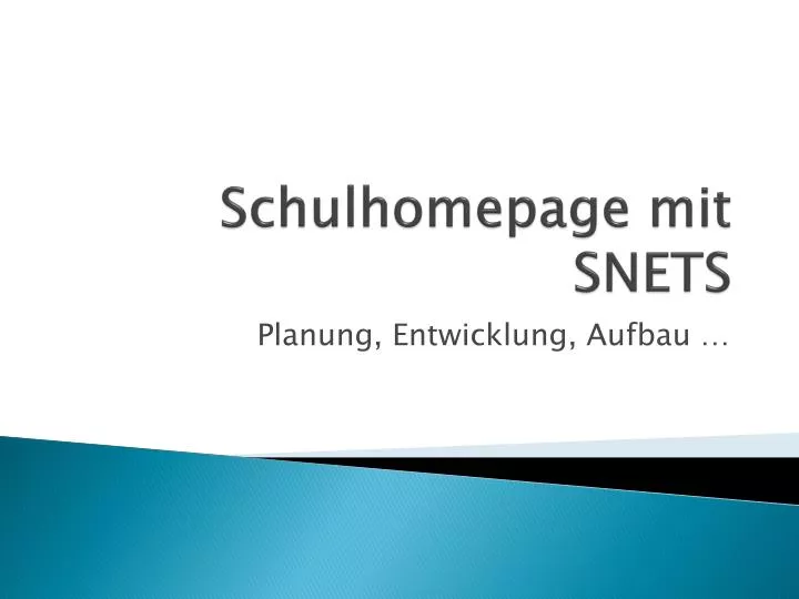 schulhomepage mit snets