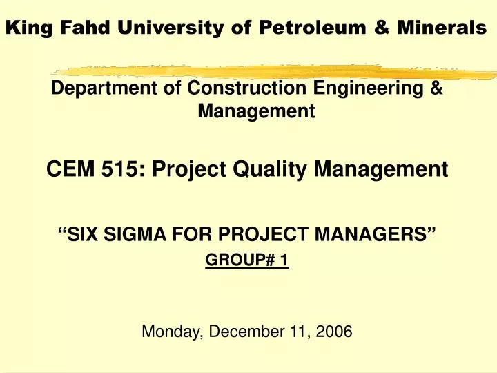 king fahd university of petroleum minerals