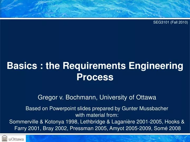basics the requirements engineering process