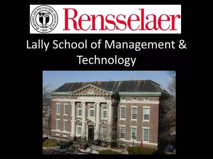 lally school of management technology