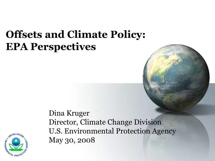 offsets and climate policy epa perspectives