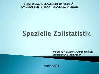 spezielle zollstatistik