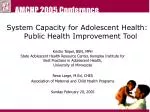 AMCHP 2005 Conference - slide 1