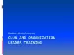 Club and Organization Leader Training - slide 1
