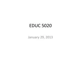 EDUC 5020