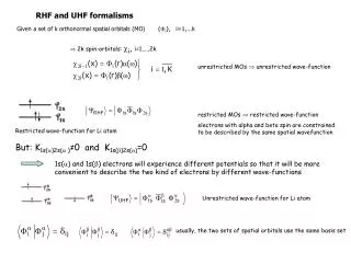 Given a set of k orthonormal spatial orbitals (MO) { ? i }, i=1,...k