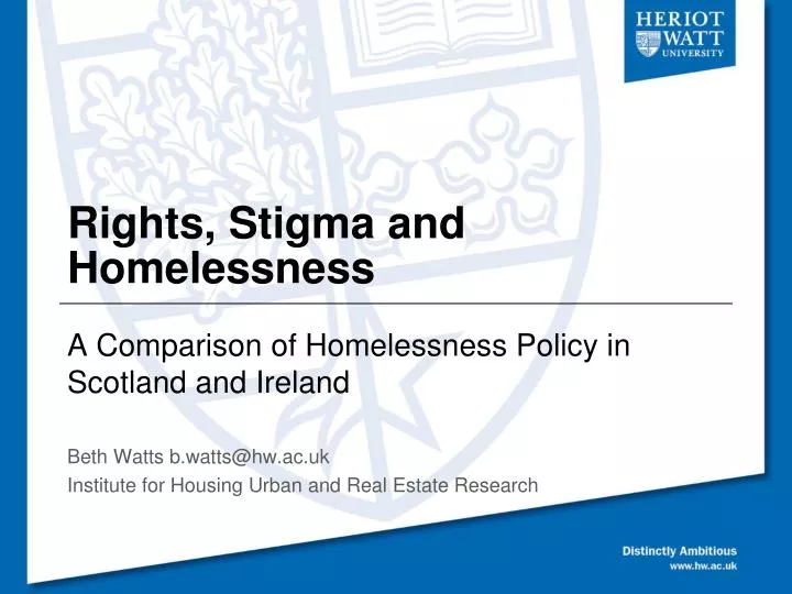 rights stigma and homelessness