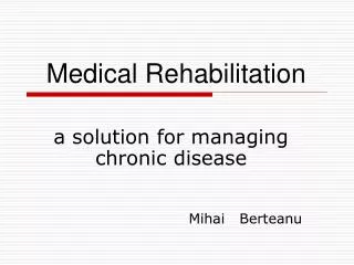 a solution for managing chronic disease