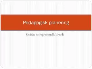 pedagogisk planering