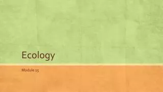 ecology