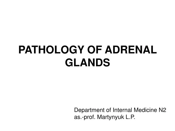 pathology of adrenal glands