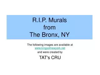 R.I.P. Murals from The Bronx, NY