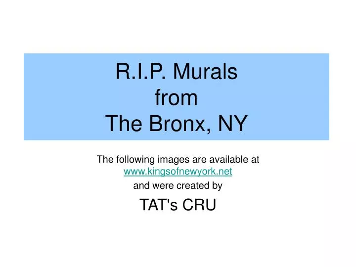 r i p murals from the bronx ny