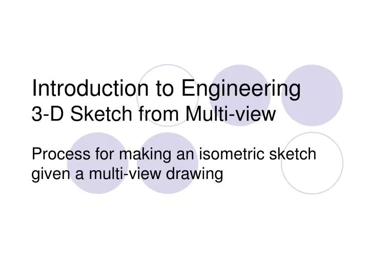 introduction to engineering 3 d sketch from multi view