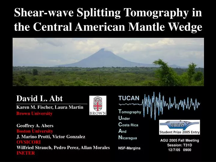 shear wave splitting tomography in the central american mantle wedge