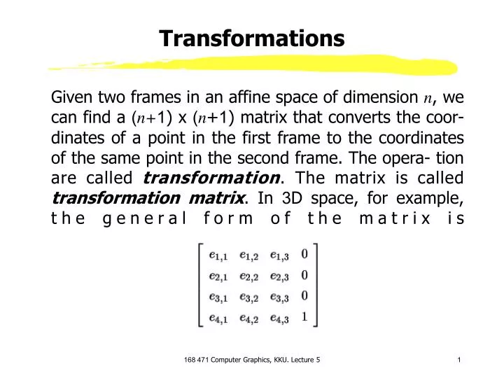 transformations