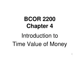 BCOR 2200 Chapter 4