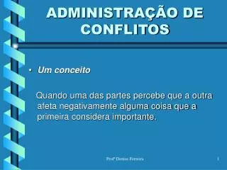 administra o de conflitos