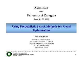 Using Probabilistic Search Methods for Model Optimization