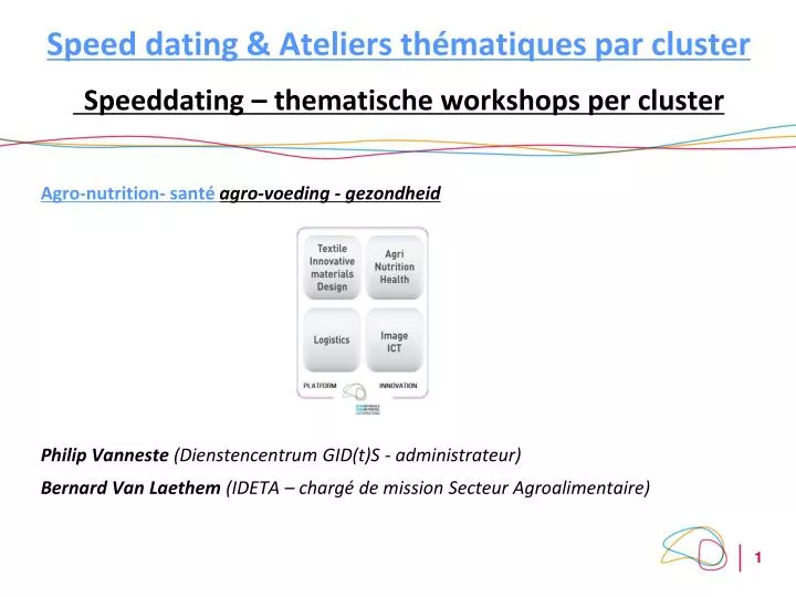 speed dating ateliers th matiques par cluster speeddating thematische workshops per cluster