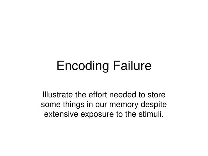 encoding failure