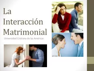 la interacci n matrimonial