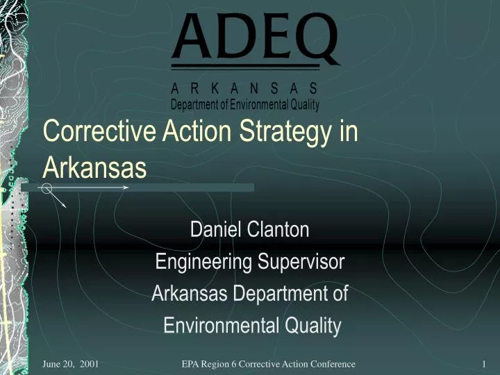 corrective action strategy in arkansas