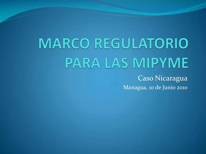 marco regulatorio para las mipyme