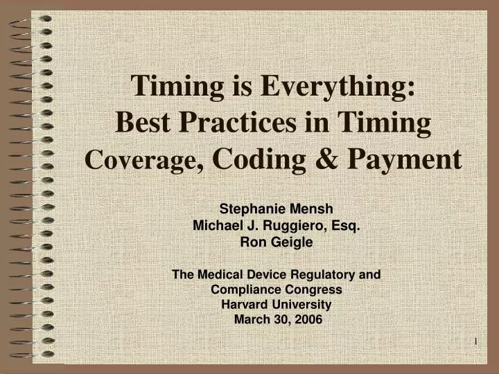 timing is everything best practices in timing coverage coding payment