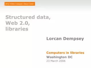 Structured data, Web 2.0, libraries