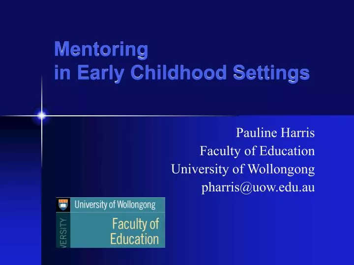 mentoring in early childhood settings
