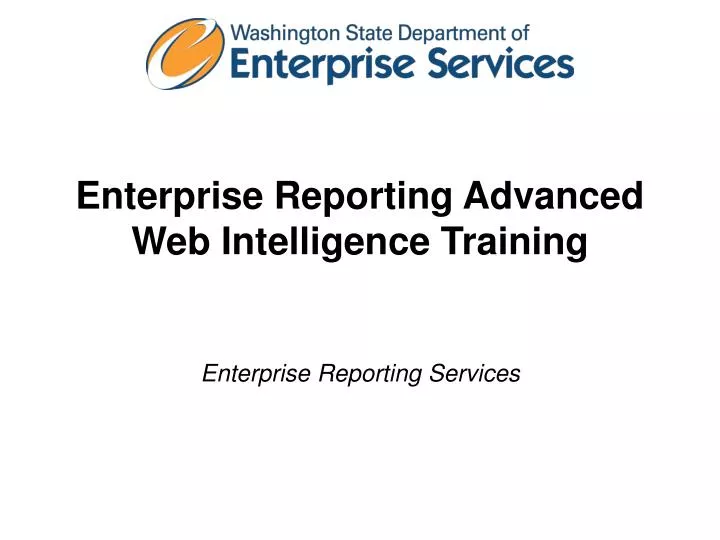 enterprise reporting advanced web intelligence training
