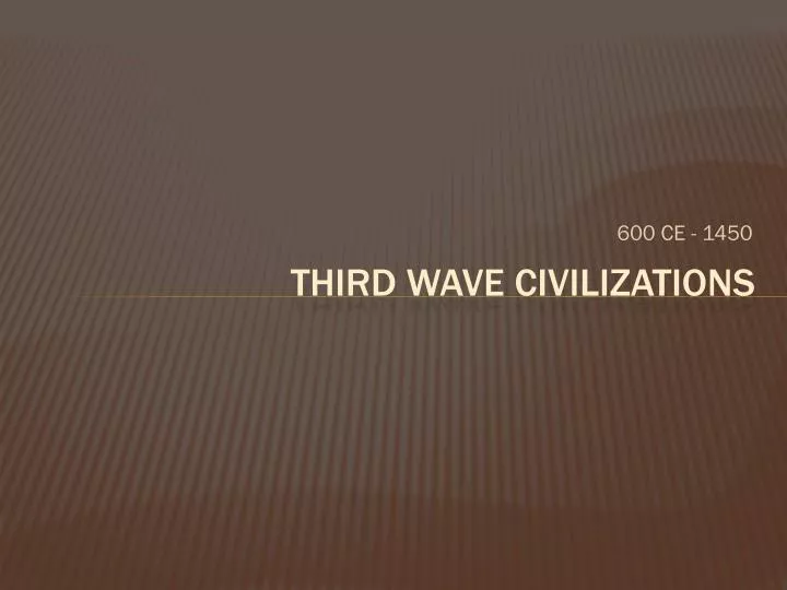 third wave civilizations
