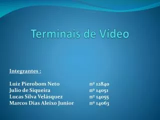 terminais de v deo