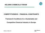 HELSINKI CHEMICALS FORUM - slide 1