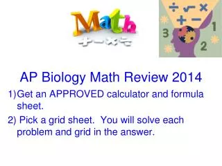 AP Biology Math Review 2014