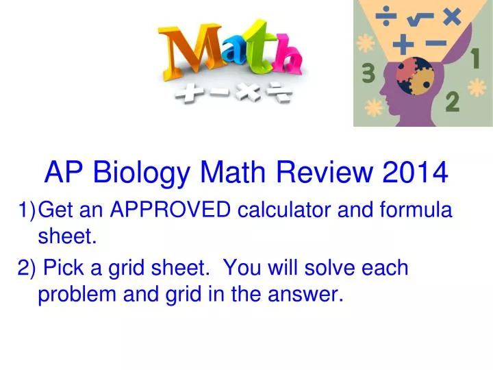 ap biology math review 2014