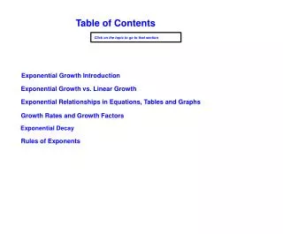 Table of Contents