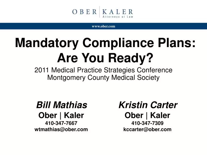 mandatory compliance plans are you ready