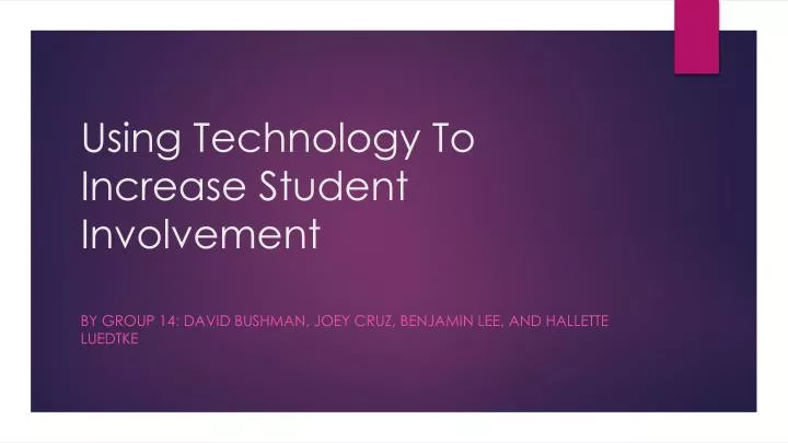using technology to increase student involvement